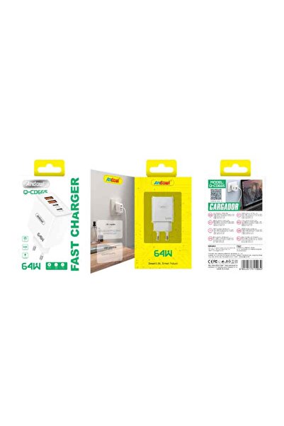 OEM Andowl Φορτιστής Χωρίς Καλώδιο με 2 Θύρες Type-C και 2 Θύρες USB 64W Q-CD...