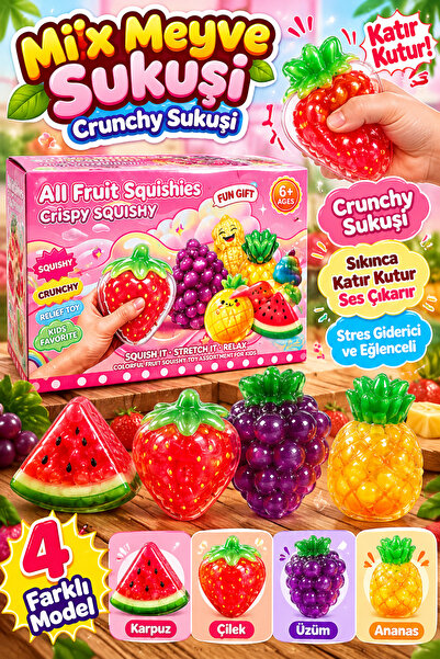 Gezinfini Hediyelik Crunchy Mix Fruit Squish | Dışı Kıtır Kokulu Karışık Meyv...
