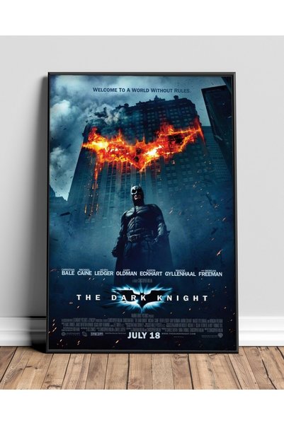 Mercher Club The Dark Knight Batman Kara Şövalye Film Çerçeveli Tablo Film Po...