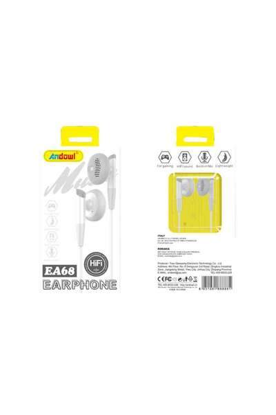 OEM Andowl Ενσύρματα Ακουστικά με AUX 3.5mm EA68 - Earphone
