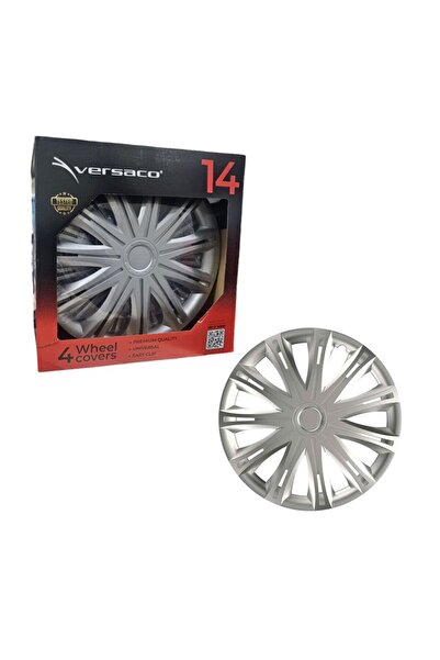 OEM Versaco Σετ Τάσια Αυτοκινήτου 4τμχ 14" Ασημί - Wheel Covers