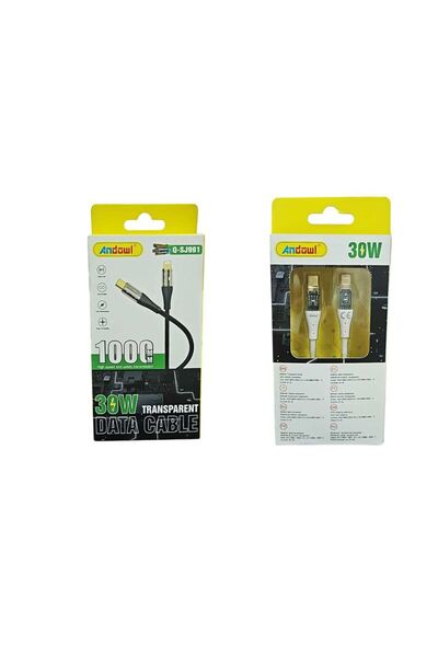 OEM Andowl Διαφανές καλώδιο δεδομένων 30W Q-SJ991 - Transparent Data Cable