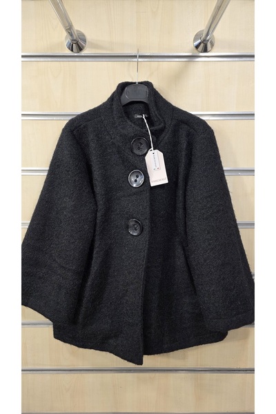 Park Moda Italian Felt Jacket with Large Buttons