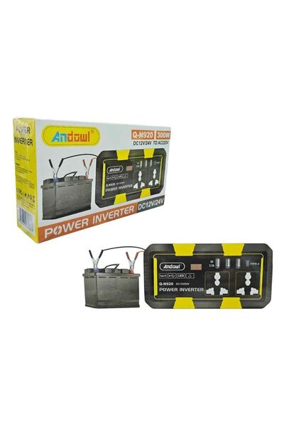 OEM Andowl Inverter Αυτοκινήτου 300W για Μετατροπή DC12V/24V σε AC220V Q-N920...