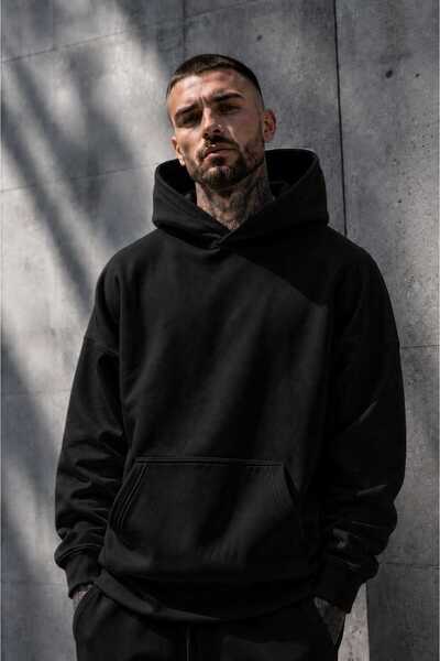 BENROMA 3 Yarn Combed Cotton Hooded Sweatshirt Lr2