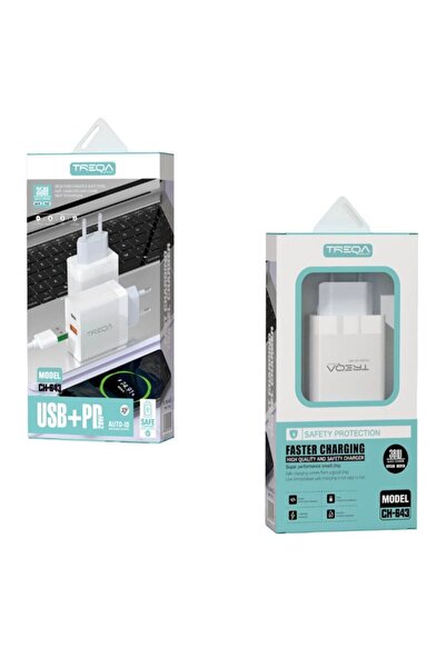 OEM TREQA 20W γρήγορος φορτιστής κινητού Type-C USB+PD CH-643 – Fast charger