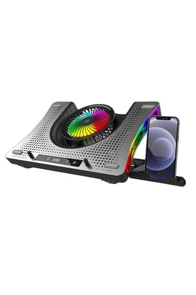 Inca 619GMS 10-19" Çelik Ledli Kontrol Paneli 2800+200Rpm 7 kademeli RGB Notebook Soğutucu