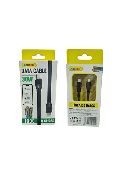 OEM Andowl Καλώδιο δεδομένων Type C σε Lighting 30W Q-SJ122D - Data Cable