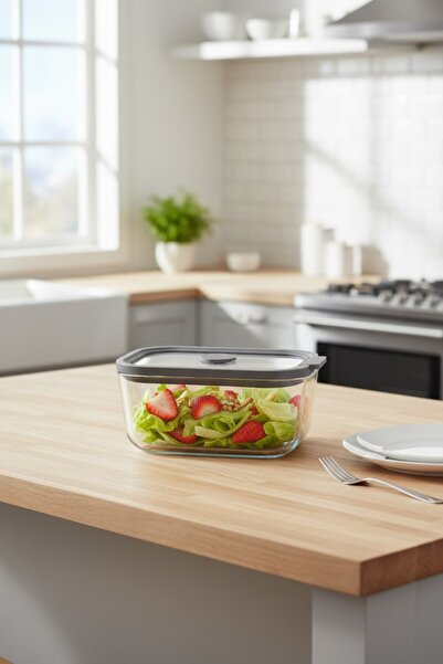 Suo Home Fresca Vacuum Glass Storage Container 800 ml – Airtight Leak-Proof F...