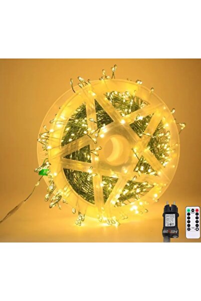 BZRSH Ghirlandă luminoasă LED, alb cald, 50m, 1000 becuri, fir de cupru, tele...