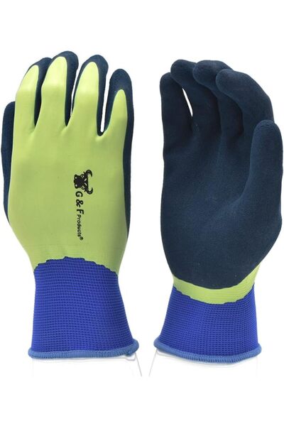 G & F Products قفازات رجالية للحدائق من G & F 1536M-6 مقاومة للماء مع طبقة مز...
