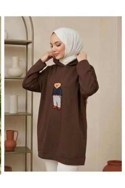 SHİROSA Teddy Bear Patterned Hooded Tunic