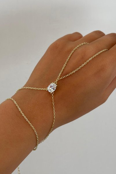 Charmist Marquise Collection Zirkon Taşlı Çelik Üzeri Altın Kaplama Şahmeran