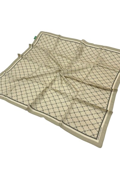 Benetton Eșarfă Siena cu model - 1040 - Crem