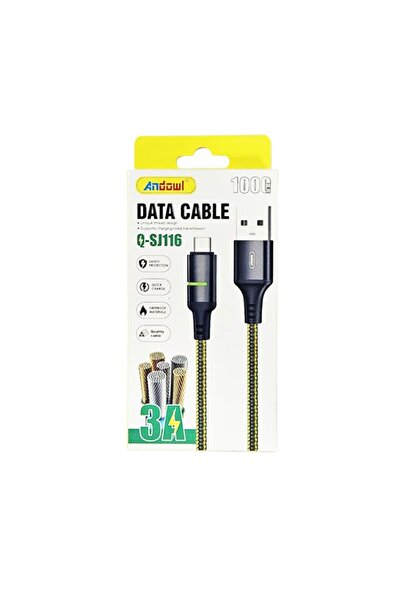 OEM Andowl Καλώδιο Δεδομένων USB σε Type-C – 3A Q-SJ116 - Data Cable