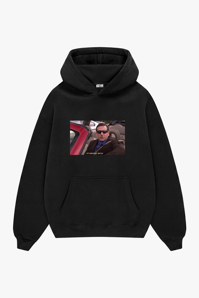 Sekizbiraltı It's Britney B*tch Baskılı Siyah Oversize Unisex Hoodie