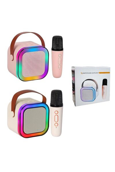 OEM Φορητό Ηχείο με Μικρόφωνο για Καραόκε - Colorful Karaoke Music Speaker So...