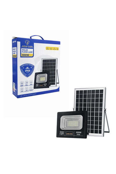 OEM Jortan Ηλιακός Προβολέας Με Τηλεχειριστήριο LED 300W IP66- Solar Flood Lamp
