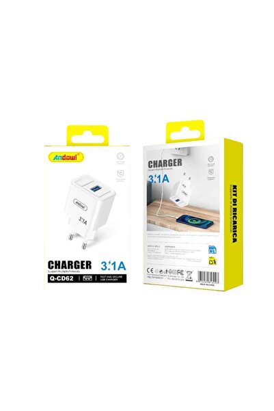 OEM Andowl Φορτιστής κινητού USB Διπλός 3.1A Q-CD62- Mobile charger