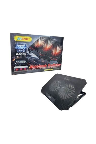 OEM Andowl Βάση Ψύξης Laptop με Διπλούς Ανεμιστήρες LED Q-SR03 - Notebook Rad...
