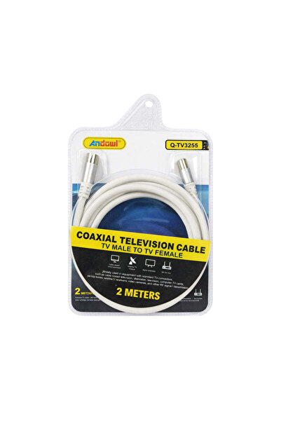 OEM Andowl Ομοαξονικό Καλώδιο Τηλεόρασης TV Αρσενικό σε TV Θηλυκό 2M Q-TV3255...