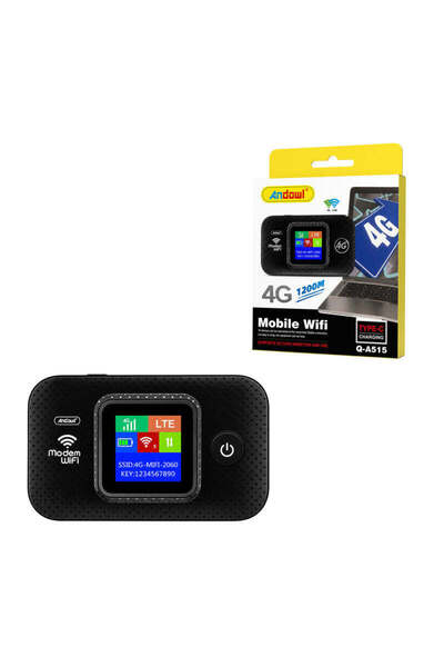 OEM Andowl Φορητό Router WiFi 4G LTE με Οθόνη και Υποστήριξη SIM Q-A515 - Por...
