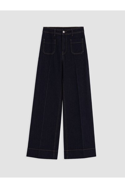 LC Waikiki Τζιν Indigo με τσέπες και φαρδιά πόδια