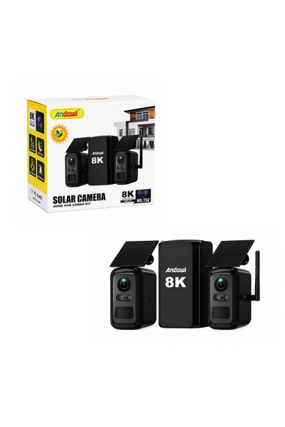 OEM Andowl Ηλιακό Σύστημα Καμερών Ασφαλείας WiFi 8K με 2 Κάμερες No.TS2 - WiF...