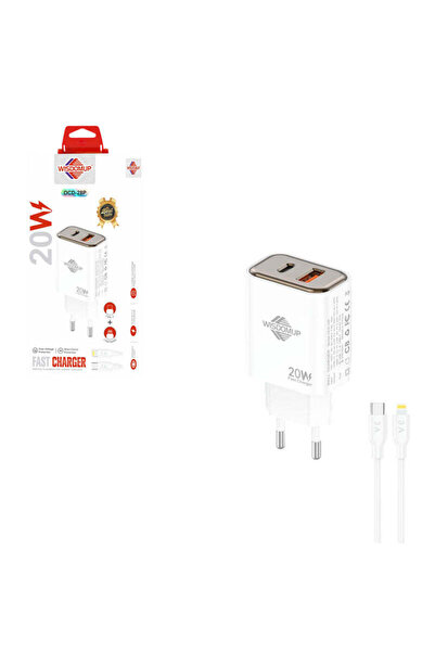 OEM Wisdomup Φορτιστής Ταχείας Φόρτισης 20W με Διπλή Θύρα USB και Καλώδιο Typ...