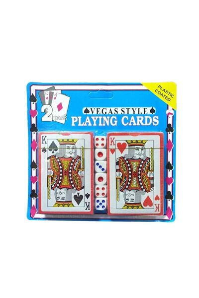 OEM Τράπουλα σετ 2τμχ και ζάρια - Vegas style playing cards 2pcs