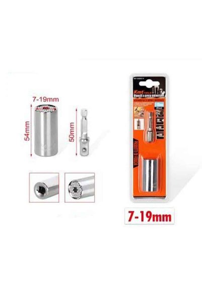 OEM KMT Πολυκαρυδάκι με Καρέ Υποδοχής 7-19mm - Universal Socket Tools