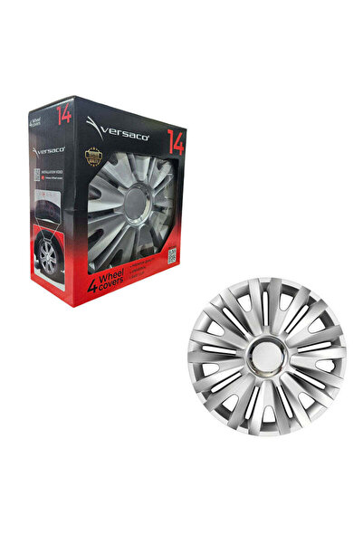 OEM Versaco Σετ Τάσια Αυτοκινήτου 4τμχ 14" Ασημί - Wheel Covers