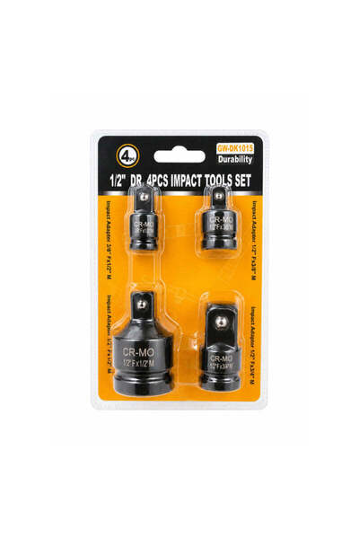 OEM Σετ 4 Αντάπτορες Κρουστικού Καρυδάκια CR-MO 1/2" GW-DK1015 - 4PCS CR-MO I...