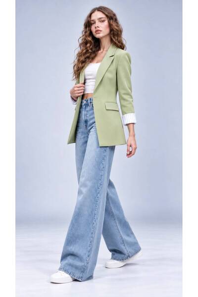 HALEY Oversize Kollar Kıvrımlı Blazer Ceket