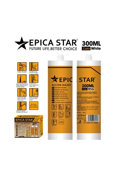 EPICASTAR EPICA STAR ΣΦΡΑΓΙΣΤΙΚΗ ΣΙΛΙΚΟΝΗ ΛΕΥΚΟ ΧΡΩΜΑ 300ml EP-50844