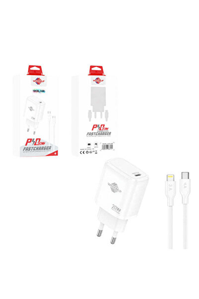 OEM Wisdomup Φορτιστής Κινητού USB-C με Καλώδιο Lightning σε Type-C 20W OCD-3...