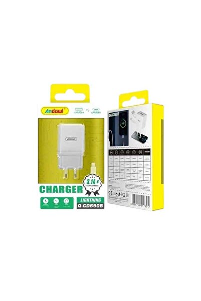 OEM Andowl Φορτιστής κινητού με καλώδιο Lightning Q-CD690B - Mobile charger w...