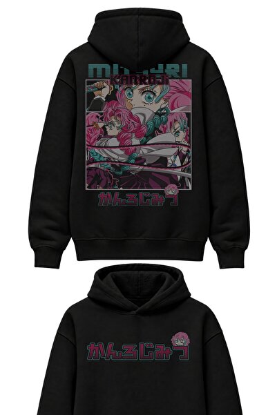 Fuddy Moda Φούτερ με κουκούλα με στάμπα στην πλάτη Oversize Mitsuri Kanroji, ...