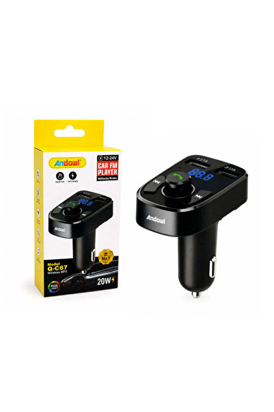 OEM Andowl FM Transmitter Αυτοκινήτου Q-C67 Bluetooth 5.3 20W με 2 USB - Q-C6...