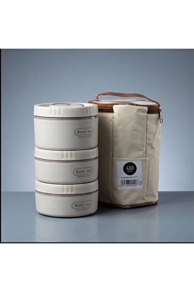 KRD 3-Piece Steel Lunch Box with Bag