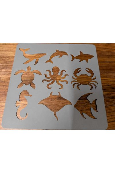 Generic Brand 3D Printing Sea Animals Drawing Template - Multiple Pattern Tem...