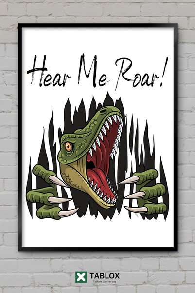 tablomaxtbx Čuj me kako urlam Dinosaur Dinozor Urlik Poster Umjetnost Uramlje...