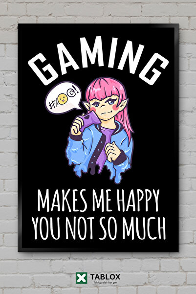 tablomaxtbx Το gaming με κάνει χαρούμενο - Αφίσα Gamer, Διακοσμητικός πίνακας...