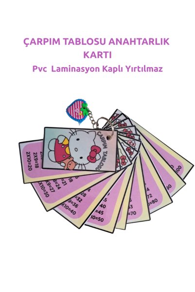 Edu&Hobby Çarpım Tablosu Kartları Anahtarlık | Eğitici Öğrenme | Hello Kitty ...