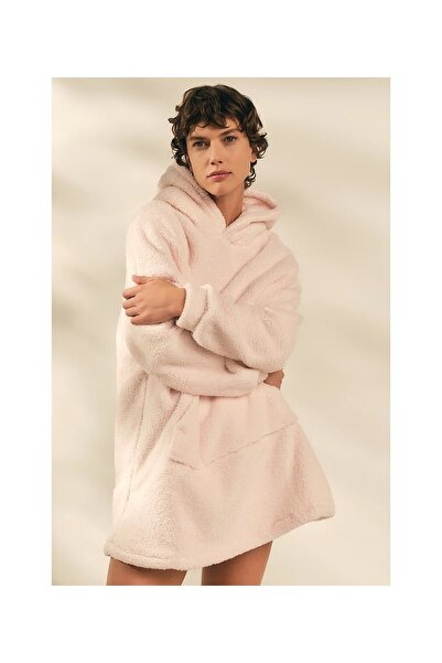 THE WHITE COMPANY هودي نسائي كبير الحجم بجيب كنغر من Snuggle