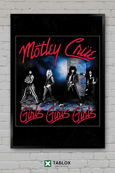 tablomaxtbx Girls Girls Girls Motley Crue Ροκ Πίνακας Τραγουδιών με Σκηνικό Σ...