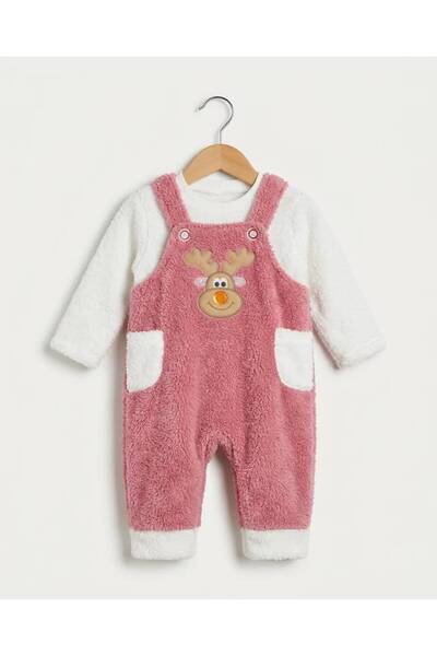 EFEYOO KIZ BEBEK KEÇİ NAKIŞLI 2'Lİ BADİLİ SLOPET TAKIM 6 ay 9 ay 12 ay 18 ay ...