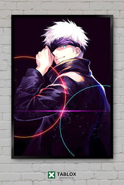 tablomaxtbx Αφίσα άνιμε Gojo Satoru Jujutsu Kaisen, Κορνιζαρισμένο Διακοσμητι...