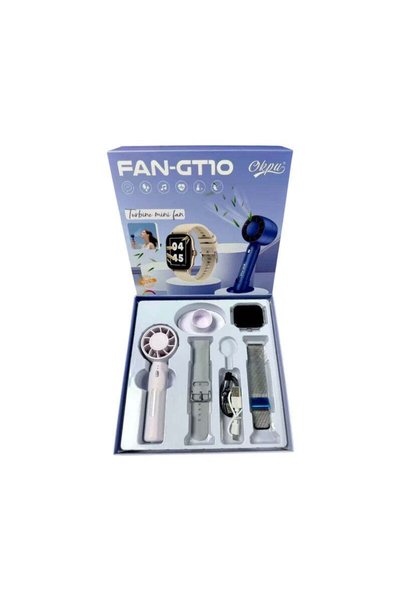 Tradesor Σετ Smartwatch με ασύρματο ανεμιστήρα χειρός - FAN-GT10 - 260301 - Grey