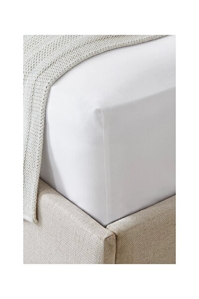 THE WHITE COMPANY 300 Thread Egyptian Cotton Satin Fitted Sheet
